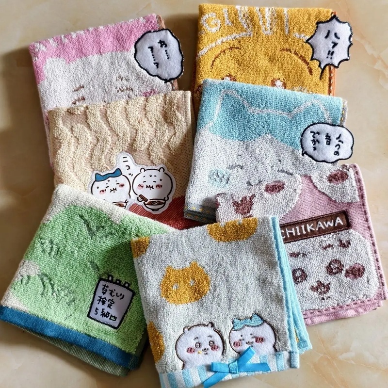 Home Textiles Face Towel - Mały ręcznik bawełniany Chiikawa, urocza, haftowana
