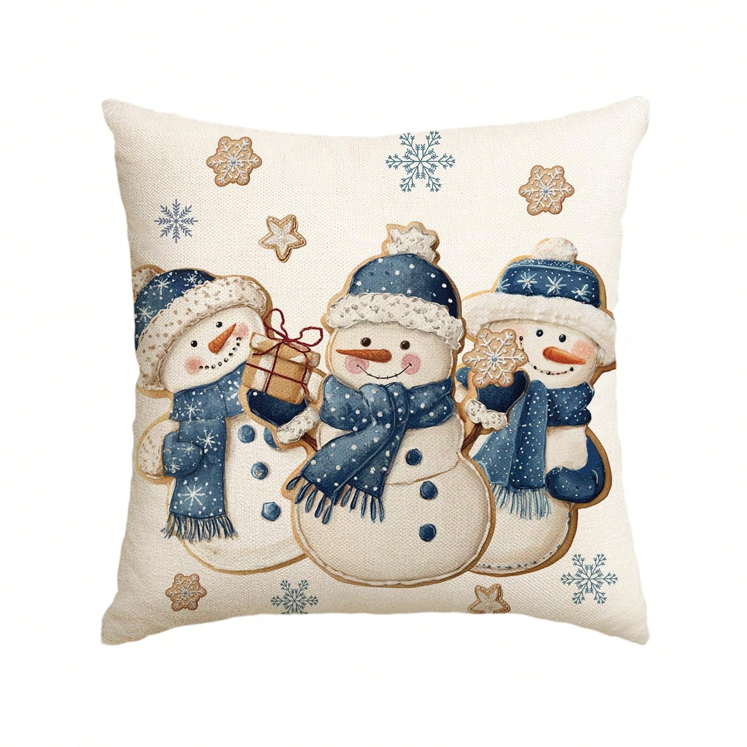 Pillow Insert 18X18 - 1 szt. Zimowy Bałwan, Płatki Śniegu,